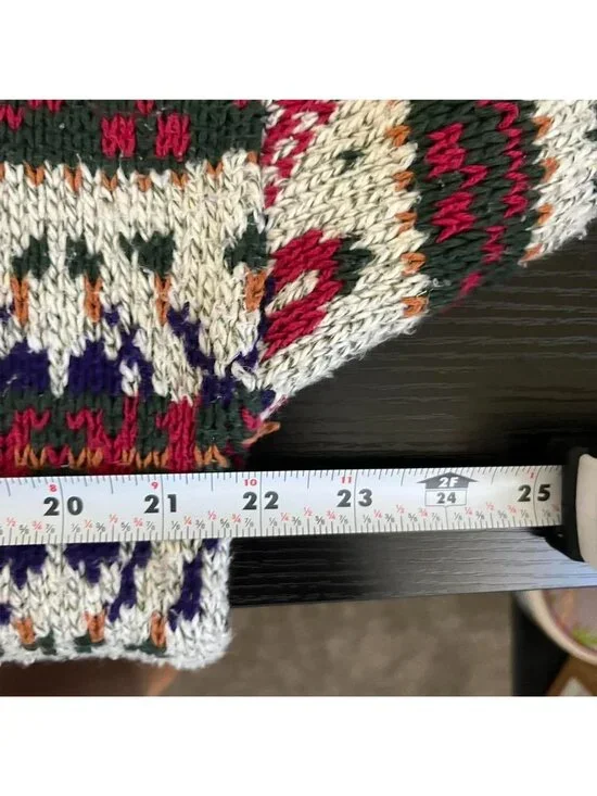 vintage 90s striped quirky indie grandpa sweater - Picture 6 of 8